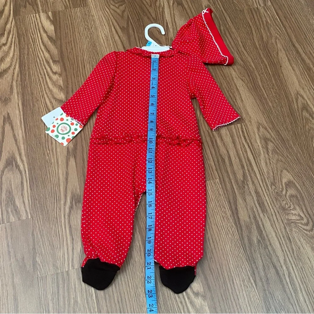 Little Me My First Christmas Baby Bodysuit and Hat Size 6 months NEW